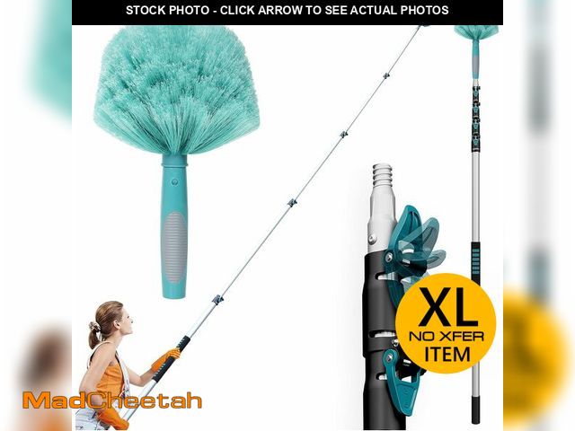 Lot 74-12894614 - TelesPro 30 Feet High Reach Cobweb Duster with 6-24Ft Extension Pole, Webster Cobweb Duster with 5-S...