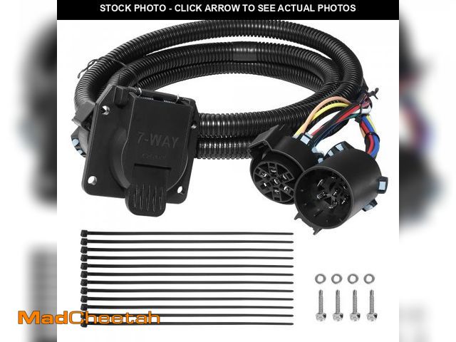 Lot 74-12311308 - Oyviny Truck Bed 7 Pin Trailer Wiring Extension 7.5 Foot Compatibel with Chevy,Dodge,Ford,GMC,Nissan...