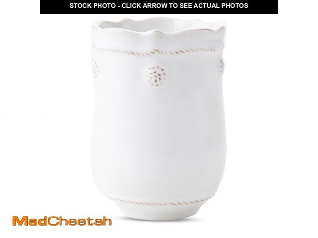 Lot 74-4828453 - (SET OF 2) Juliska Berry &amp; Thread Whitewash Brush Cup IDCE1380  - 3.25"x3.25"x4.5" - UNUSED