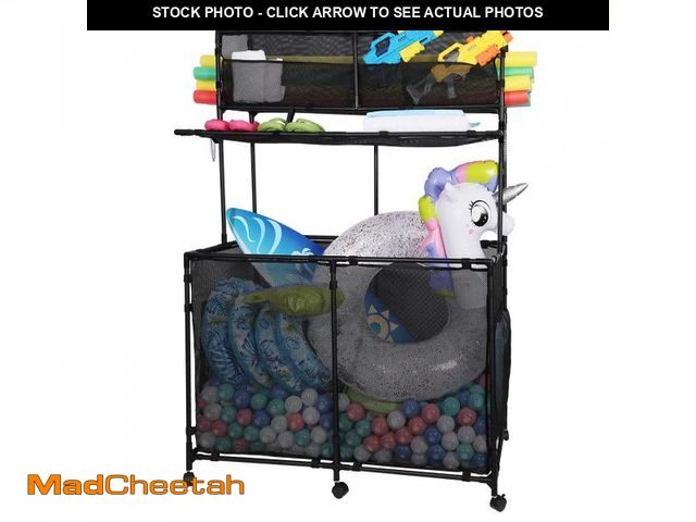 Lot 74-12522805 - Vhelyom Pool Storage bin,Poolside Storage Organizer,Double Deck,Holder for Outdoor, Pool, Patio, Gar...