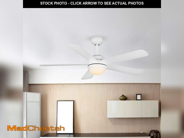 Lot 74-13226038 - Hampton Bay Morland 52 in. Smart Indoor/Covered Outdoor Matte White Ceiling Fan with Remote and Inte...
