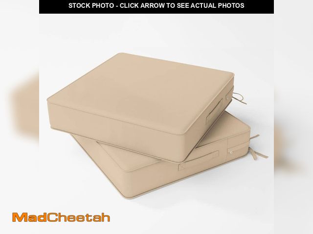 Lot 74-13784194 - Kimunuk 17 in. x 16 in. x 3 in. (2-Pack) Square Outdoor Patio Seating Repacement Lounge Chair Dining...