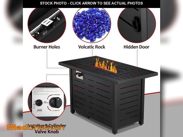 Lot 74-14074004 - 43 in., 50,000 BTU Multi-Purpose Rectangular Propane Gas Fire Pit Table - USED