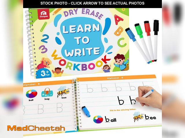 Lot 74-14474448 - Coogam Learn to Write Workbook, Numbers Letters Practicing Book, ABC Alphabet Sight Words Handwritin...