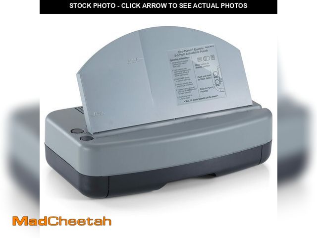 Lot 74-12715516 - Officemate Eco-Punch Electric Punch 2-3 Hole Adjustable, 30-Sheet Capacity, Recycled (90115) - USED