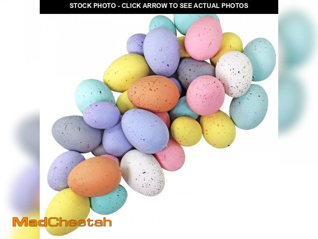 Lot 74-11558912 - Winlyn 32 Pcs Assorted Faux Foam Easter Eggs Speckled Eggs Decorative Pastel Easter Eggs for DIY Eas...