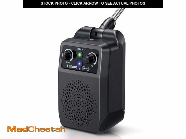 Lot 74-14149689 - LEKATO Mini Electric Guitar Amp 5W, Portable Guitar Amp Bluetooth with Built-in 4 Effects, Clean Dis...