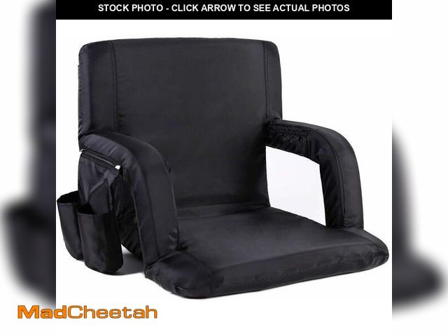 Lot 74-12677752 - Seamander Large Size Foldable Stadium Seat Chair for Bleacher Padded Back Support with 6 Reclining P...