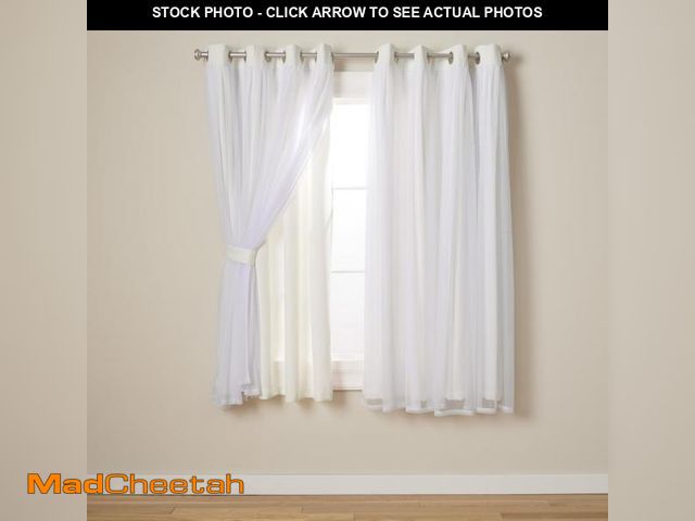 Lot 74-11557892 - TOWN &amp; COUNTRY LUXE Talia Double Layer Indoor Curtains, Sheer and Room Darkening Blackout, Gromm...