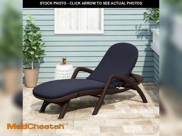 Lot 74-14115437 - Noble House Primrose 28 in. x 36.0 in. Outdoor Patio Chaise Lounge Cushion in Navy Blue - UNUSED