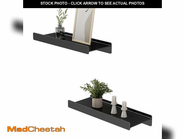 Lot 74-12699791 - Danpoo Black Floating Shelves for Wall Metal Shelf Wall Mounted Shelves for Bathroom Wall Shelves,12...