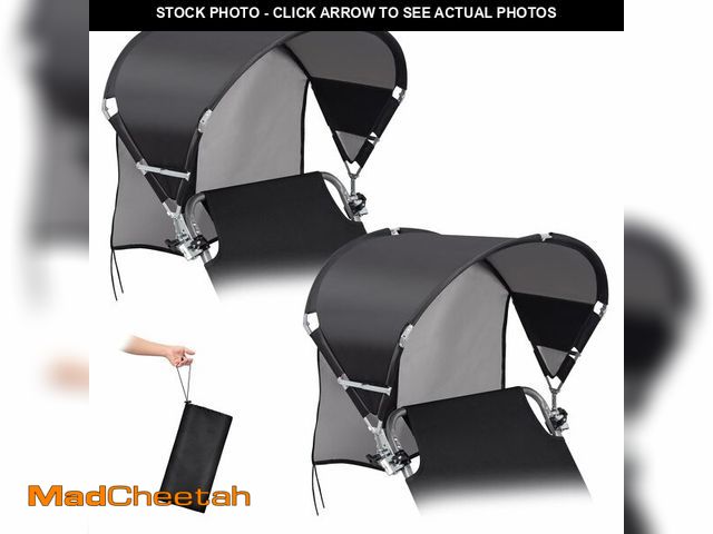 Lot 74-13955458 - Universal Wind-Resistant Chair Umbrella Canopy, Foldable Portable UPF 50+ Sun Shade Attachment with ...