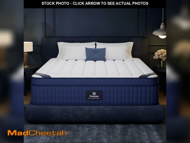 Lot 74-13075894 - SUAYEA Firm Queen Mattress 14 Inch, Cooling Memory Foam Queen Size Mattress with 7-Layers Support, H...