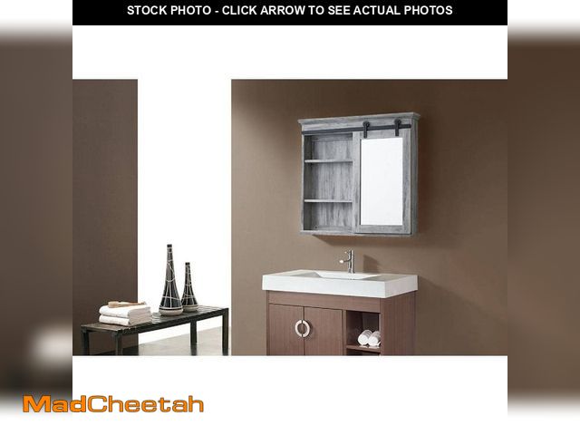 Lot 74-14355505 - Glacier Bay 31.37 in. W x 29.33 in. H Rectangular Medicine Cabinet with Mirror - UNUSED