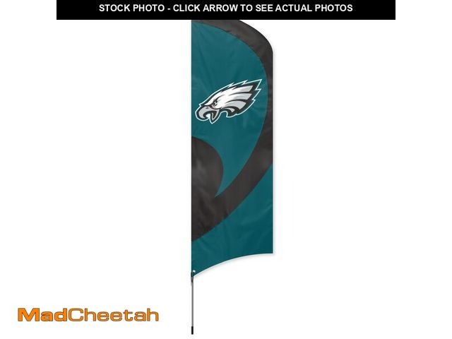 Lot 74-12687055 - Philadelphia Eagles Tall Team Flag Kit with Pole - USED