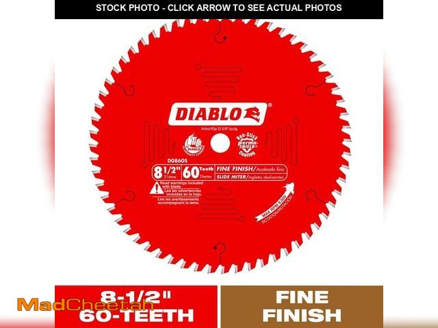 Lot 74-12852033 - DIABLO 8-1/2in. x 60-Tooth Fine Finish Circular Saw Blade for Wood - UNUSED