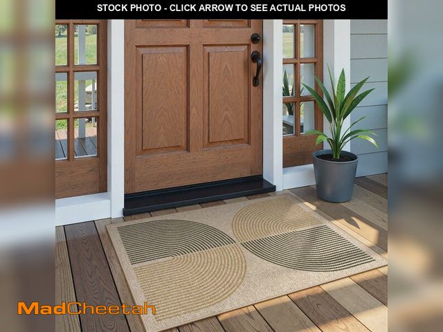 Lot 74-14149530 - Lahome Enfys Rainbow Front Door Mat, 32"x48" Washable Non Slip Entry Way Rugs Indoor, Farmhouse Neut...