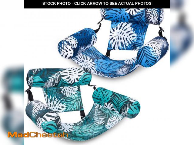 Lot 74-12312966 - (ONLY ONE HAMMOCK)Sloosh Pool Floats Adult, 2 Packs Inflatable Pool Lounge Chairs,Blow up Hammock Po...