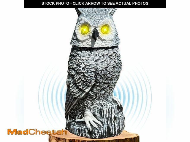 Lot 74-13966430 - Ugold Solar Powered Snow Owl with Glowing Eyes, Rotatable Head, Realistic Hoots, Detection and Silen...