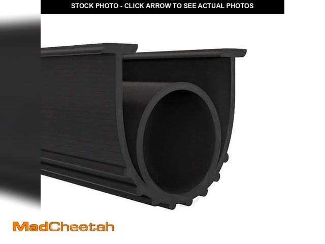 Lot 74-13822835 - Wellco 16.5 ft. Black Universal Weatherproof Rubber Seal Strip Installs Easily For Garage Door Top a...
