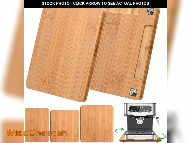 Lot 74-14353239 - FDFDGVV Bamboo Kitchen Appliance Sliders, Sliding Tray for Coffee Maker, Countertop Appliance Slider...