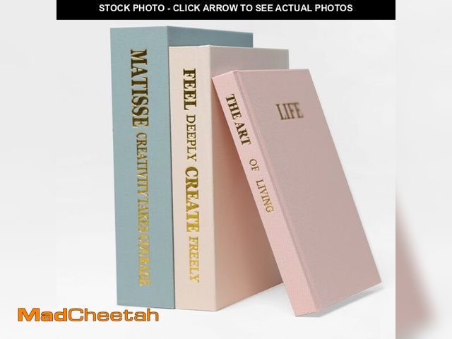 Lot 74-14207807 - Decorative Books for Coffee Table Ã¢â¬â 3 Piece Set, 2 Storage Boxes + 1 Notebook, Fake Books for...