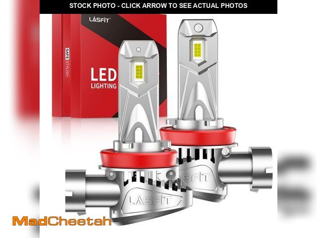 Lot 74-12309149 - LASFIT BEAM H11 Bulbs, 30000lm 800% Brightness 2025 Upgrade Super Bright 6000K Cool White H8/H9 Fog ...