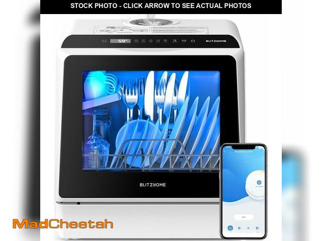 Lot 74-13709273 - BLITZHOME Portable Dishwasher Countertop, WIFI Smart Dishwasher, Compact Dishwashers with 5L Built-i...