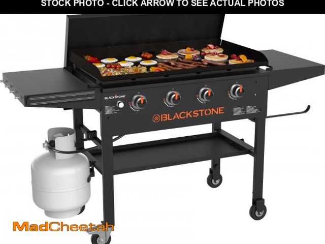 Lot 74-12528822 - Blackstone Iron Forged 4 Burner Liquid Propane Outdoor Griddle With Hood Black - UNUSED