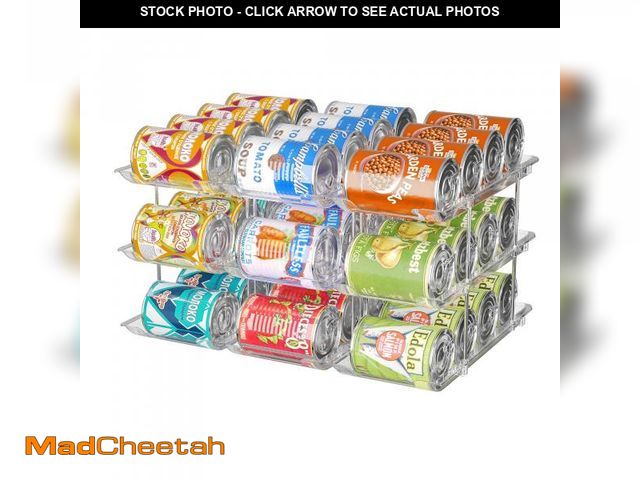 Lot 74-11547799 - Can Organizer for Pantry, 3 Sets 3 Tiers Can Storage Organizer Pantry,Soda Can Organizer for Fridge ...