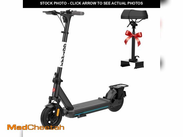 Lot 74-14614491 - (FOR PARTS ONLY)(MISSING CHARGER,SEAT) Gotrax Electric Scooter for Adults,10" Tire,Max 38 Mile &amp;...