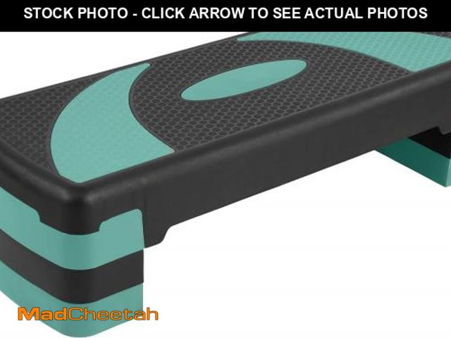 Lot 74-12096156 - Fitvids Step Aerobic Platform, 31" Exercise Step with 3 levels Adjustable Height, 4 Stackable Risers...