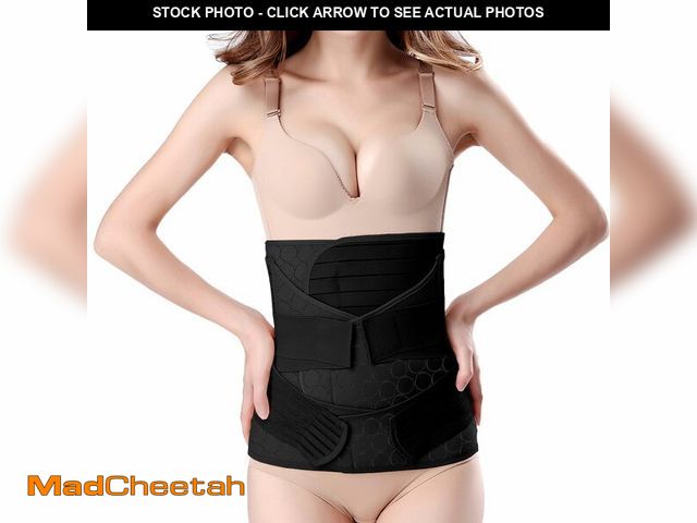 Lot 74-12710547 - ChongErfei 3 in 1 Postpartum Belly Wrap - Recovery Belly/Waist/Pelvis Belt Black Postpartum Belly Ba...