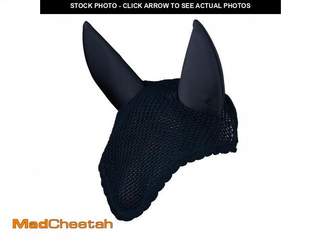 Lot 74-12307925 - HORZE Marquess Crochet Horse Ear Bonnet | Sound Dampening Fly Protection - Dark Navy - Horse - USED