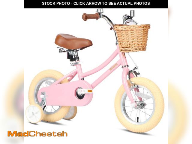 Lot 74-12188972 - Petimini 12 Inch Kids Bike for Age 2 3 4 Years Old Little Girls Toddlers Retro Vintage Style Bicycle...