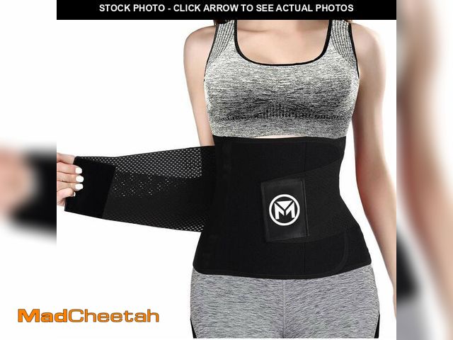 Lot 74-12715025 - Moolida Waist Trainer Belt for Women Waist Trimmer Workout Fitness Back Support Belts Back Brace (Bl...