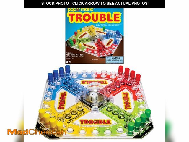 Lot 74-14306000 - Winning Moves Classic Trouble, with Retro Art and Pop-O-Matic Popper - USED