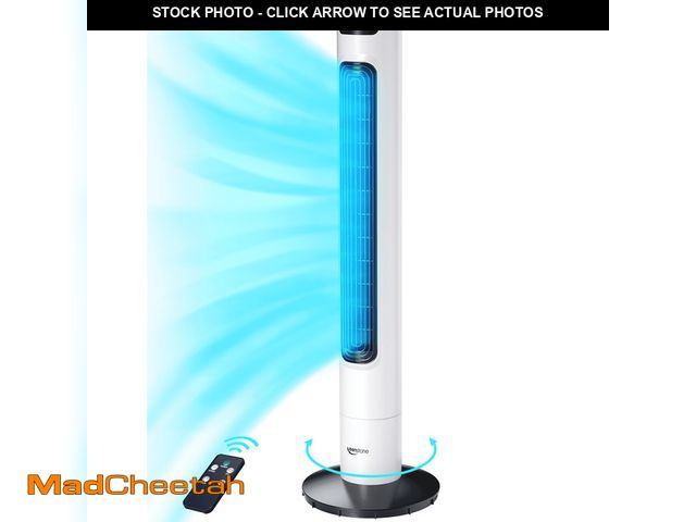 Lot 74-14323393 - Keenstone Tower Fan for Bedroom, 38 inches Bladeless Fan with Remote Control, 75Â° Oscillating Fan, ...