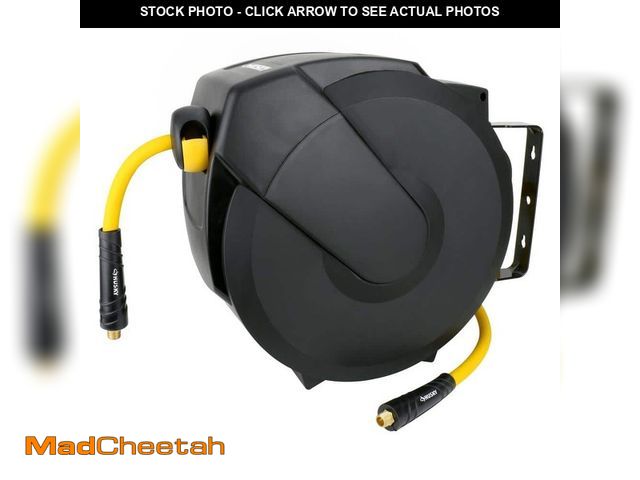 Lot 74-12774159 - *DIRTY/MISSING HOSE END* Husky 3/8 in. x 50 ft. Enclosed Hybrid Air Hose Reel *DIRTY/MISSING HOSE EN...