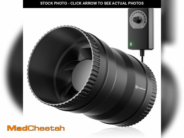 Lot 74-13715706 - Hon&amp;Guan 4 Inch Inline Booster Duct Fan with Speed Controller - 130 CFM Airflow with 6W Ultra-Lo...