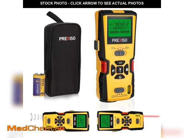 Lot 74-12716196 - PREXISO 5-in-1 Stud Finder with Laser Level Marking &amp; Ultrasound Distance Measure - Area, Volume...
