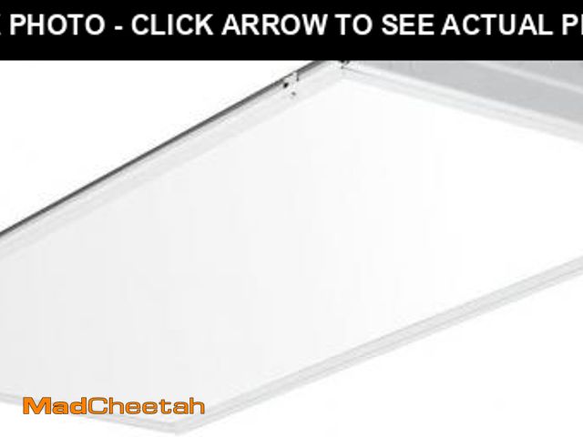 Lot 74-12138598 - (COVER IS CRACKED) Lithonia Lighting 2x4 LED Troffer Light, Lay-in LED Troffer for Dropped Ceiling, ...