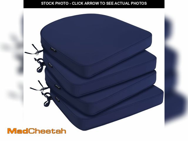 Lot 74-13791403 - Favoyard Outdoor Chair Cushions 19"x19"x2" Set of 4 Waterproof Seat Cushion for Patio Furniture with...
