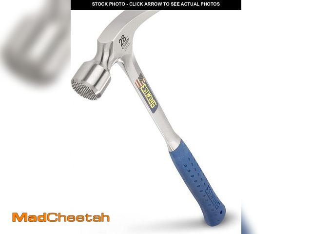 Lot 74-6004094 - ESTWING Framing Hammer - 28 oz Long Handle Straight Rip Claw with Milled Face &amp; Shock Reduction ...