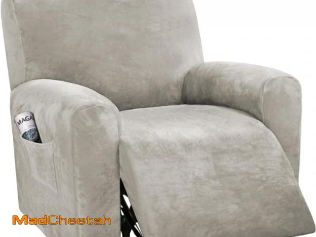 Lot 74-11365080 - H.VERSAILTEX 4-Pieces Recliner Chair Covers Velvet Stretch Reclining Couch Covers for 1 Cushion Sofa...