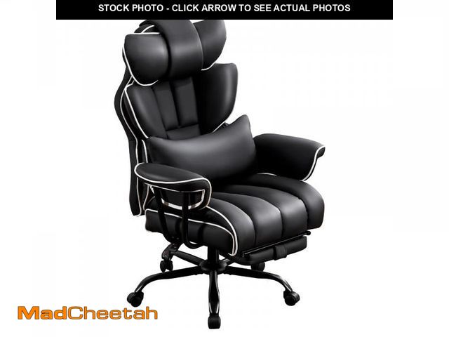 Lot 74-12539005 - (MISSING HARDWARE) Big and Tall Office Chair 400lbs, Heavy-Duty Executive Office Desk Chair Wide Sea...