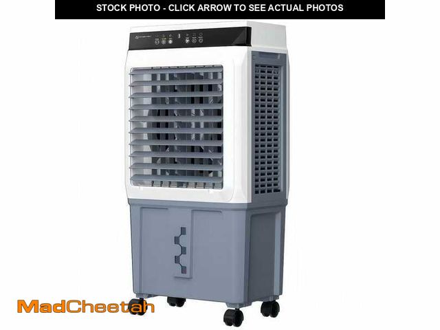 Lot 74-14114259 - Stbine 3500 CFM Portable Air Cooler (Evaporative)-11 Gal Tank, 4 Ice Packs, Remote, 120ÃâÃÂ° Osc...