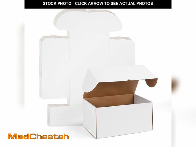 Lot 74-14215166 - WIFTREY 12x8x6 inches White Shipping Boxes set of 15, 12 x 8 x 6 Corrugated Cardboard Boxes for Pack...