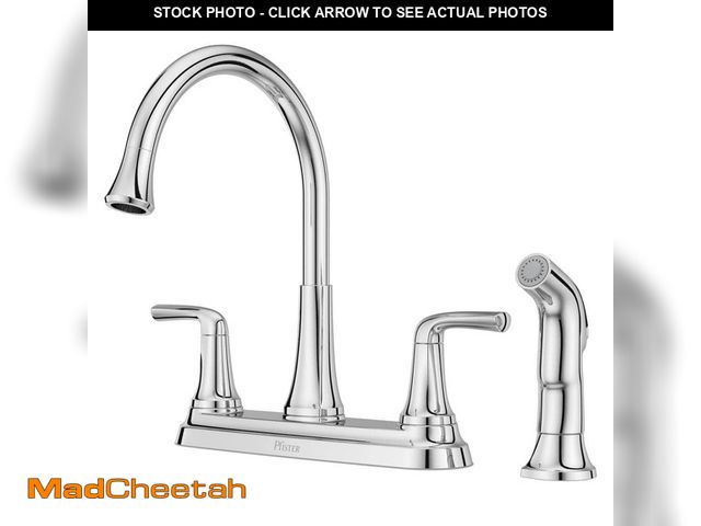 Lot 74-14343084 - (MISSING HARDWARE) Pfister Ladera Double Handle Deck Mount Standard Kitchen Faucet with Optional Sid...