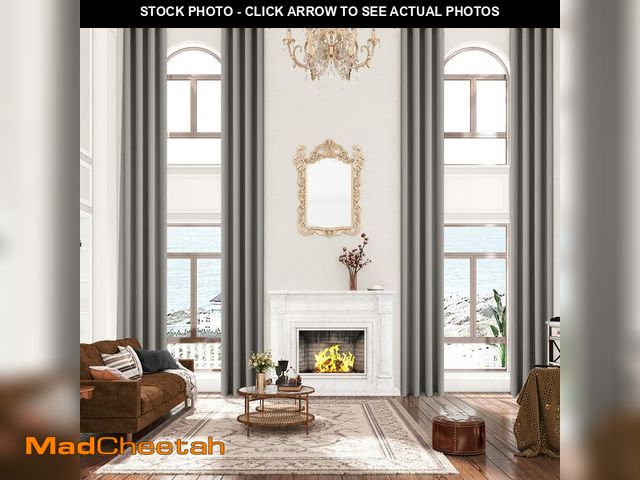 Lot 74-12710013 - Blackout Extra Long Curtains,95% Room Darkening Draperies for High Ceiling, Soft Textured Thermal In...